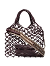 Stella Mccartney Woven Faux Leather Tote Bag In Rot