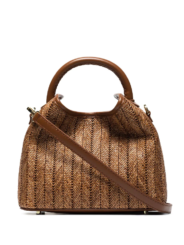 Elleme Baozi Raffia And Leather Tote Bag In Brown | ModeSens
