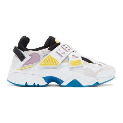 Kenzo White & Pink New Sonic Trainers In Multicolor