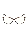 Tom Ford 54mm Blue Block Cat Eye Eyeglasses In Dark Havana