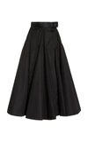 Prada Belted Nylon Gabardine A-line Midi Skirt In Default Title