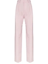 Stella Mccartney Pleated Front Tailored Trousers In Pink