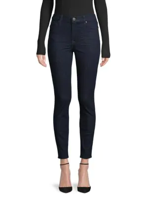 dark blue high waisted skinny jeans