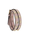 Valentino Garavani Rockstud Leather Wrap Bracelet In Neutrals