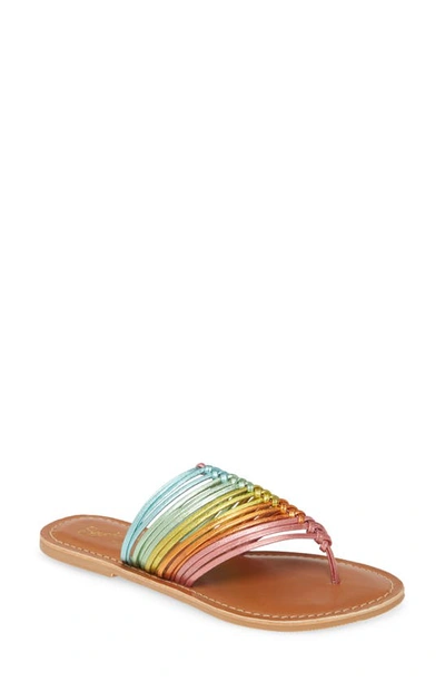 Seychelles Bright Eyed Flip Flop In Rainbow Leather