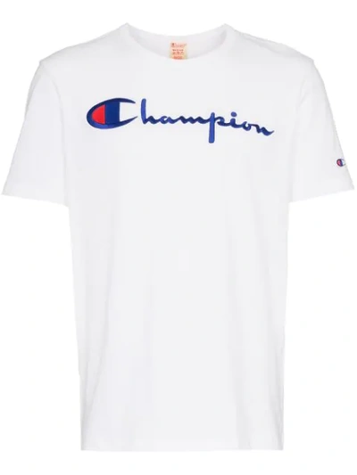 Champion Men's Script Logo T-shirt In White