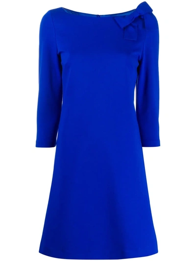 Goat Jemma Bow Embellished Dress In Blue