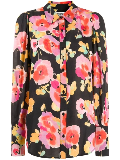 Essentiel Antwerp Antwerp Vileda Black Floral Print Shirt