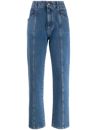 Stella Mccartney Stitched Straight Jeans In Blue