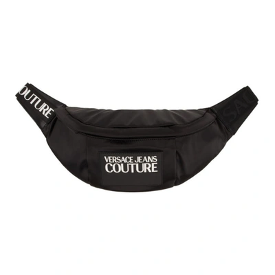 Versace Jeans Couture Tag Logo Belt Bag In Black In E899 Black