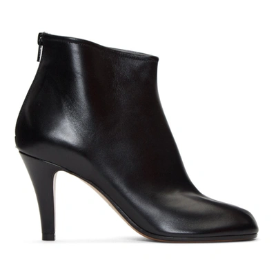 Maison Margiela Split-toe Leather Ankle Boots In Black