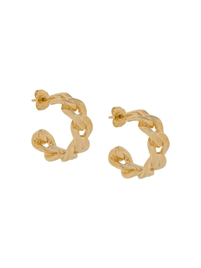 Maison Margiela Chain-link Hoop Earrings In Gold