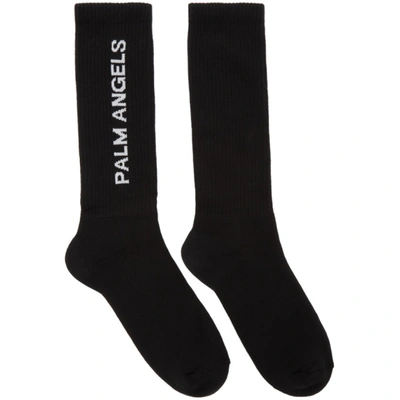 Palm Angels Socks In Black/white
