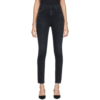 Citizens Of Humanity Black Chrissy High-rise Skinny Jeans