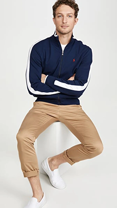 Polo Ralph Lauren 海军蓝 Interlock 拉链运动夹克 In French Navy