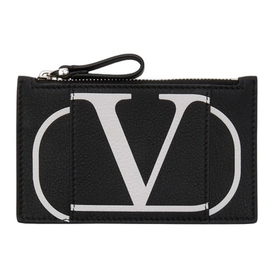 Valentino Garavani Vlogo Classic Leather Wallet In Black