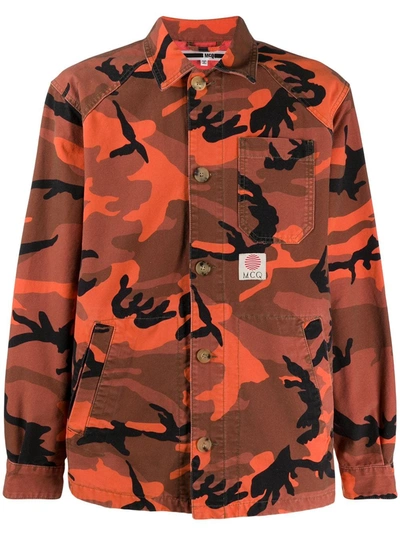 Mcq By Alexander Mcqueen Mcq Alexander Mcqueen Camouflage Print Denim Jacket In Orange