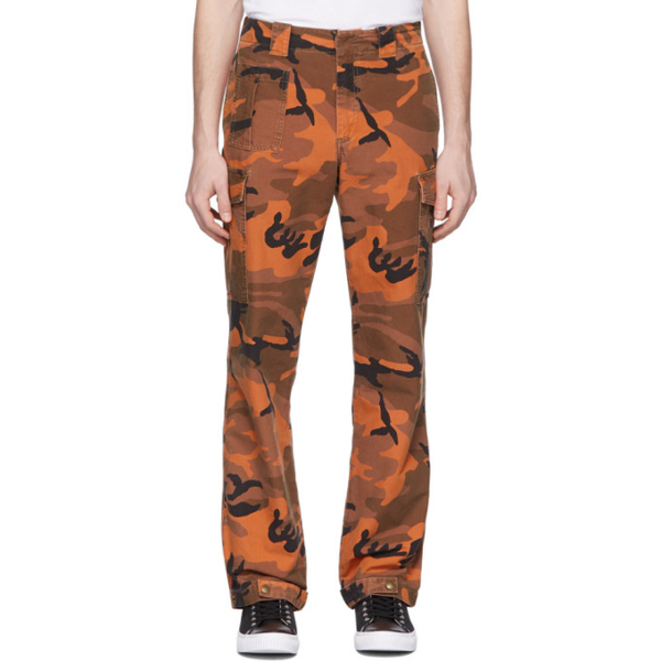 orange camo cargo pants womens