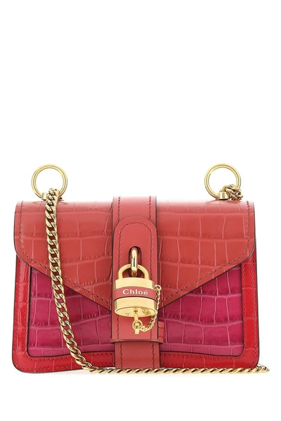 Chloé Aby Mini Shoulder Bag In Red