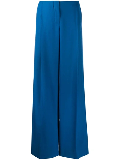 Nina Ricci Wide Leg Tailored Trousers In Blue