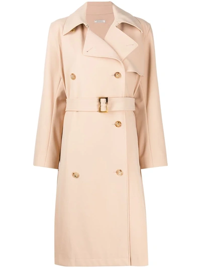 Nina Ricci Double Breasted Trench Coat In Neutrals