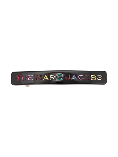 Marc Jacobs Logo水钻发夹 In Black
