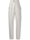 Isabel Marant Étoile High-waisted Tapered Trousers In Neutrals