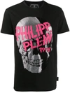 Philipp Plein Crystal Skull Embellished T-shirt In Black