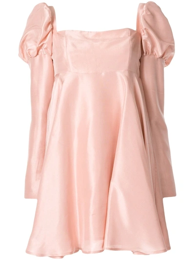 Macgraw Romantic Silk Short Dress In Pink