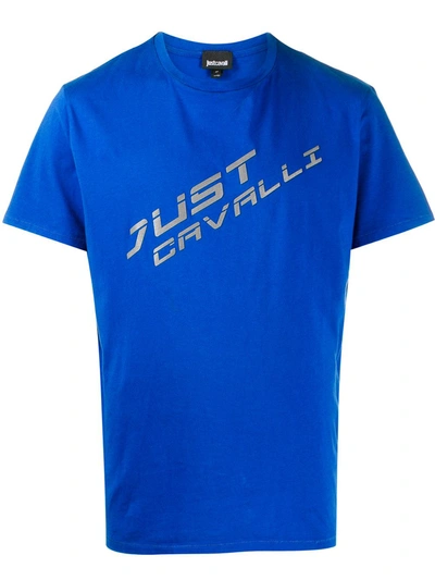 Just Cavalli Logo Print T-shirt In Blue