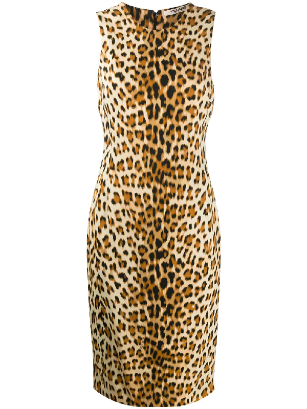 roberto cavalli leopard print dress