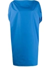 N°21 Drawstring Sleeves Shift Dress In Blue