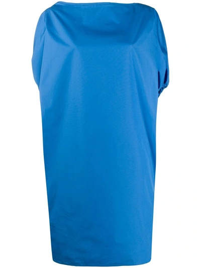 N°21 Drawstring Sleeves Shift Dress In Blue
