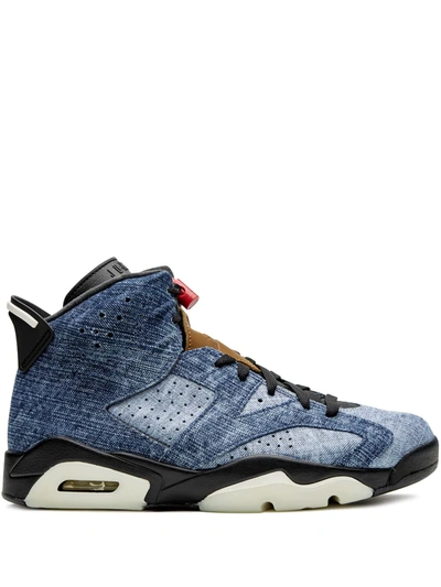 Jordan Air  6 Black Washed Denim In Blue