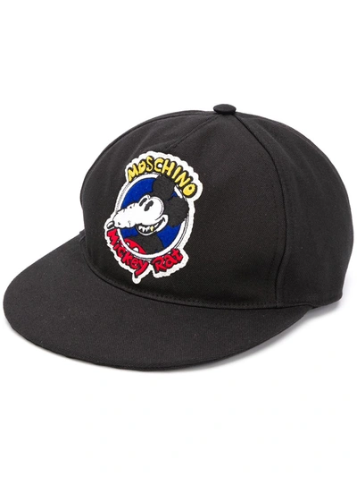 Moschino Mickey Rat Baseball Cap In Black