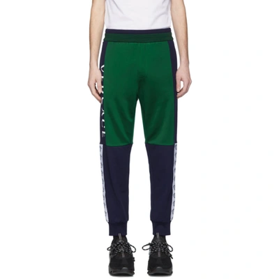 Versace Green & Navy Compilation Lounge Pants In Multicolour