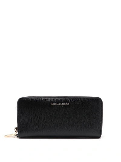 Michael Kors Jet Set Travel Continental Wallet In Black