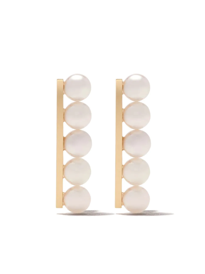 Tasaki 18kt Yellow Gold Collection Line Balance Plus Earrings