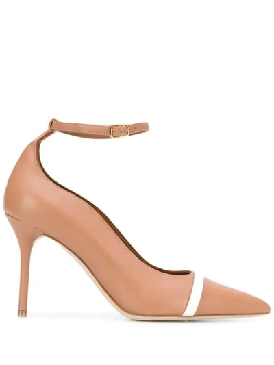 Malone Souliers Moly 85mm Contrasting Band Pumps In Neutrals