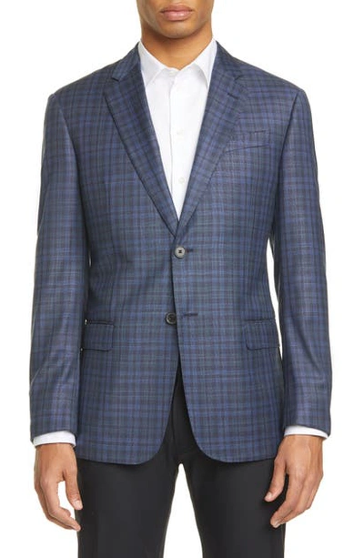 Emporio Armani Men's Super 130 Virgin Wool Sport Coat In Fancy Blue