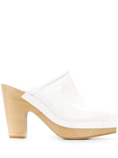 Rachel Comey 110mm Square Toe Mules In White