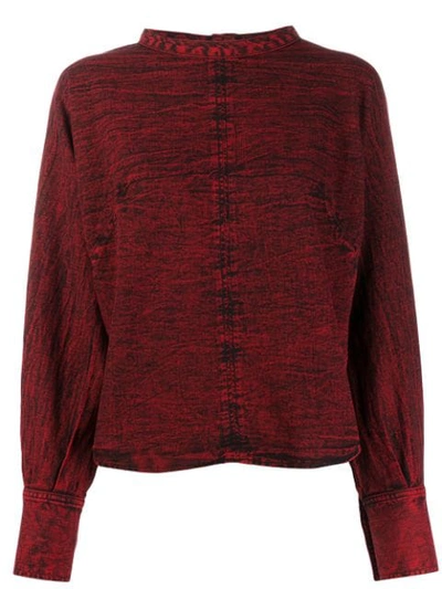 Rachel Comey Distressed Style Back Buttoned Blouse In Red