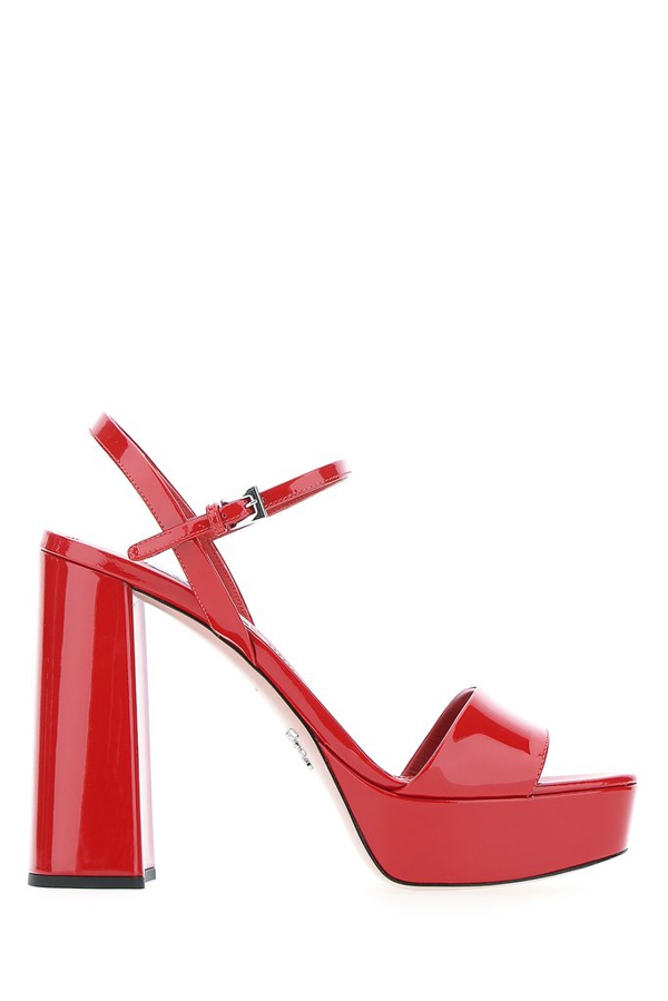 prada red platform sandals