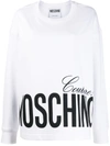 Moschino Couture! Logo Crew Neck Sweatshirt In White