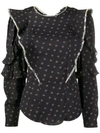 Isabel Marant Étoile All-over Print Blouse In Black