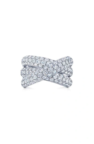 Kwiat Moonlight Three-row Diamond Crossover Band In White Gold