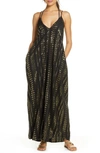 Elan Cover-up Maxi Slipdress In Black