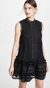 Endless Rose Sleeveless Lace A-line Dress In Black