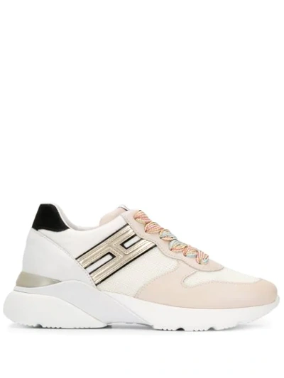 Hogan Logo Trainers In Neutrals