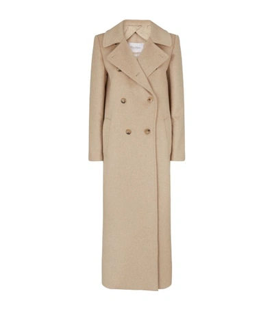 Max Mara Sassari Double Breasted Coat In Beige